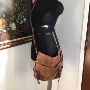 Lucky Brand Brown Leather Crossbody Bag